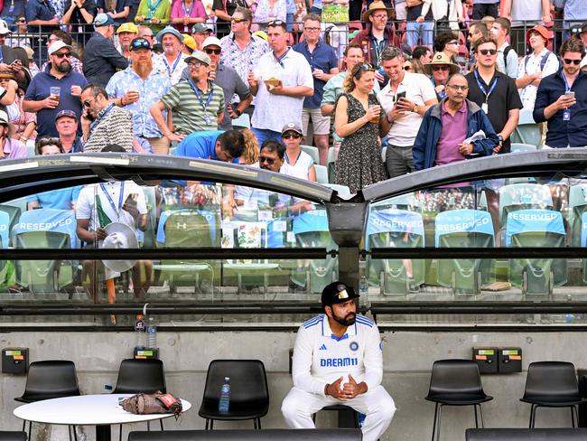 India's captain Rohit Sharma will have to walk a fine line with Mohammed Siraj. Picture: William West/AFP.