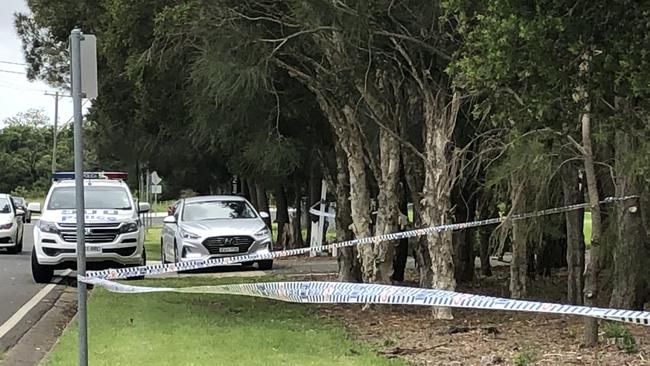 Police have tapped off the carpark on Bong Bong Road as investigations continue.
