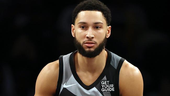 NEW YORK, NEW YORK - DECEMBER 04: Ben Simmons #10 of the Brooklyn Nets dribbles during the second half against the Indiana Pacers at Barclays Center on December 04, 2024 in the Brooklyn borough of New York City. The Nets won 99-90. NOTE TO USER: User expressly acknowledges and agrees that, by downloading and or using this photograph, User is consenting to the terms and conditions of the Getty Images License Agreement. (Photo by Sarah Stier/Getty Images)