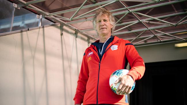 New Adelaide United coach Gertjan Verbeek at Hindmarsh Stadium