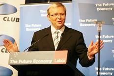 Federal Opposition Leader Kevin Rudd in Adelaide on Monday