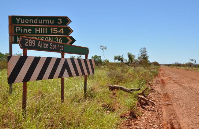 Yuendumu is about 300km north west of Alice Springs.