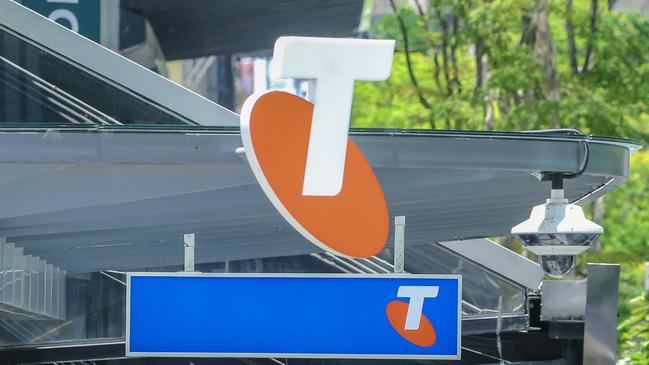 BRISBANE, AUSTRALIA - NewsWire Photos - JANUARY 10, 2025: A generic photo of Telstra Signage in the Brisbane CBD.Picture: NewsWire / Glenn Campbell