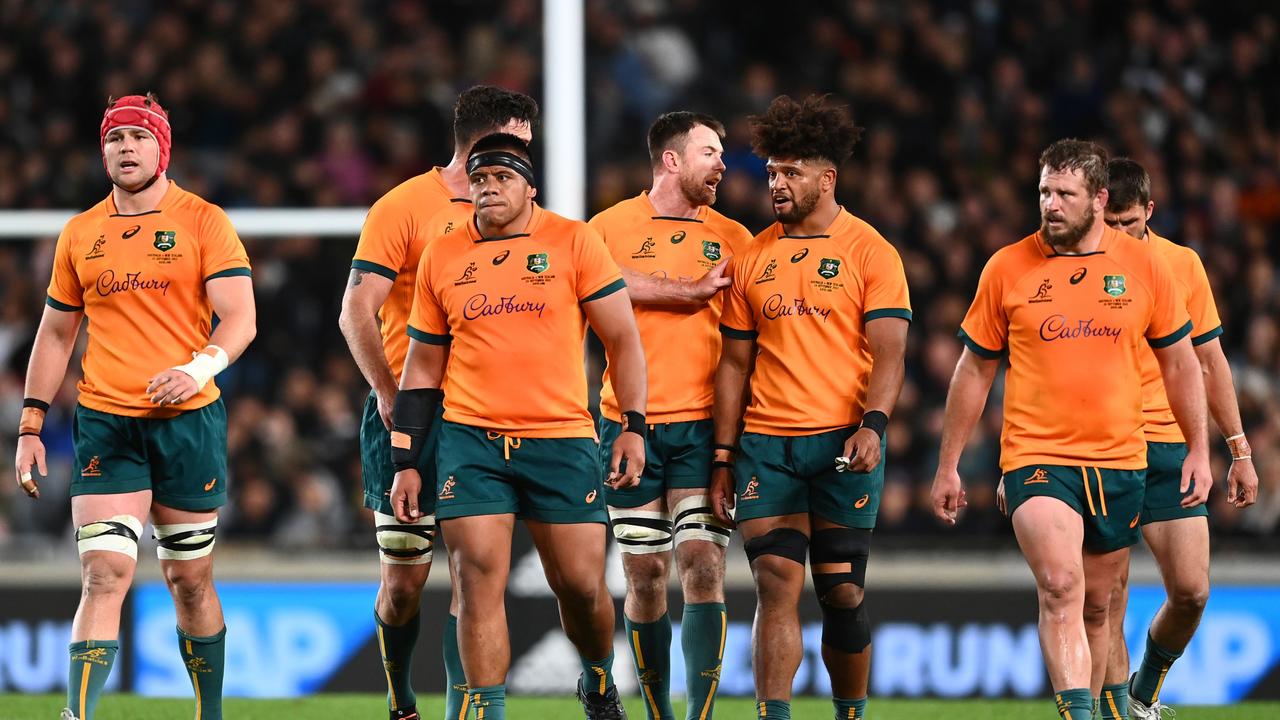 The Wallabies’ pack was badly beaten by the All Blacks. Photo: Getty Images