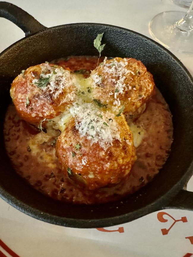 Polpette in tomato sugo was a delight at Molly's found within The Colley Hotel in Glenelg. Picture: Simon Wilkinson