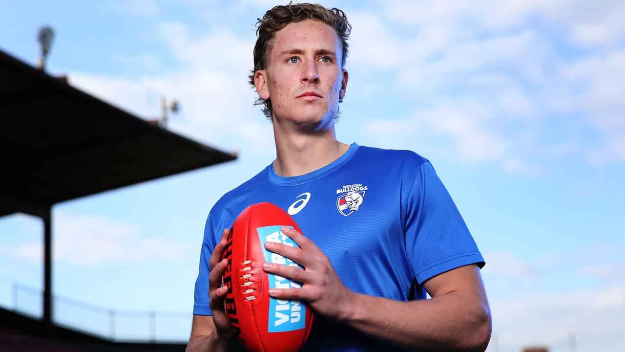 Aaron Naughton is still a teenager, but after a stellar first two seasons in the AFL, he’s ready for his finals debut. (AAP Image/Michael Dodge)