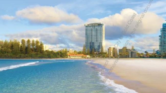 Artist’s impression of Komune at Coolangatta proposed for 140 Marine Parade.