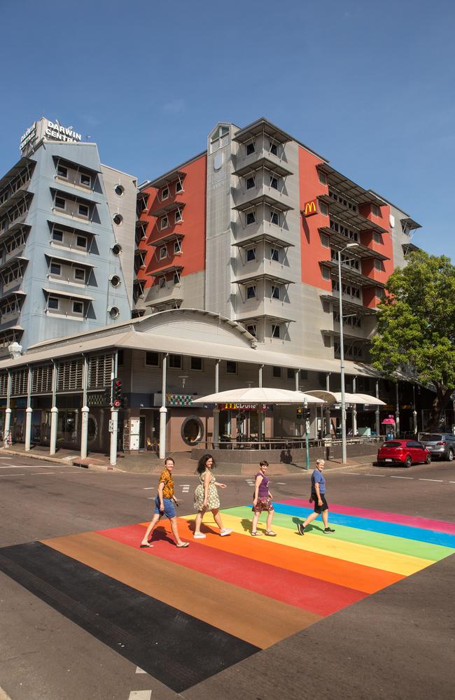 It remains to be seen whether the rainbow crossing will be revived. Picture: Glenn Campbell