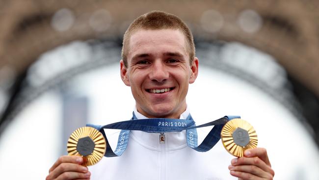 He won two gold during the Paris Games. (Photo by Tim de Waele/Getty Images)