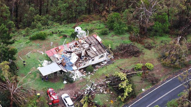 A devastated Gold Coast property: Photo Supplied Premier's Department/Annette Dew