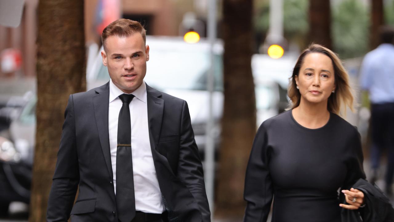 Taylor Auerbach pictured with his lawyer Rebekah Giles. Picture: NCA NewsWire / Damian Shaw