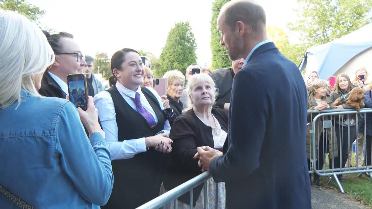 Prince William meets Olympians at Gateshead swimming pool