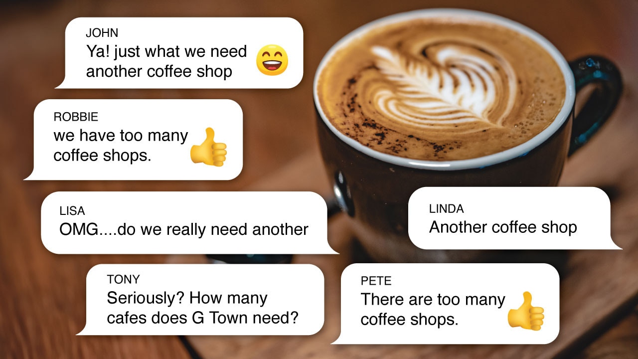 Does Mount Gambier have too many coffee shops?