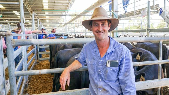 Corcoran Parker director Justin Keane at Wangaratta Saleyards. Picture: Rachel Simmonds