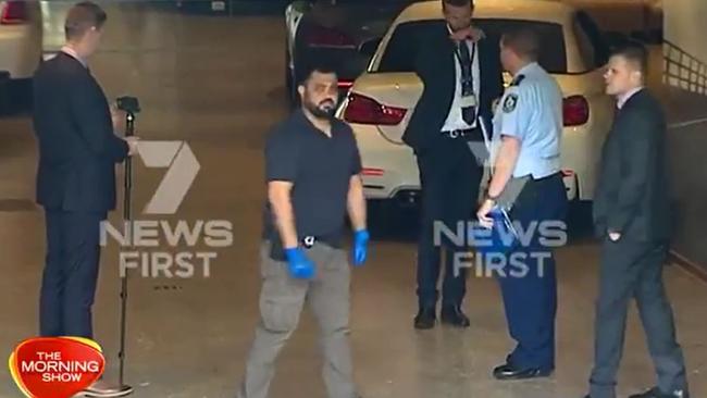 Police at the home of Salim Mehajer. Picture: Seven News