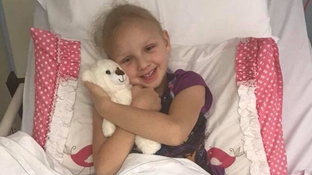 April Wells was diagnosed with a Wilms Tumour in June 2017. Picture: supplied