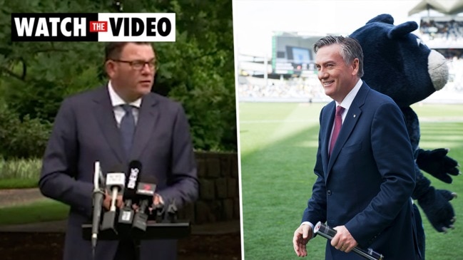 Daniel Andrews delivers sharp message on leadership to Eddie McGuire (ABC)