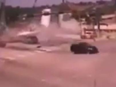 CCTV of Florida bridge collapse