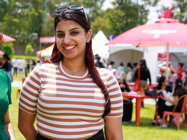 Western Sydney University vice-president Vidushi Sethi at the uni’s Welcome Week. Picture: Justin Lloyd