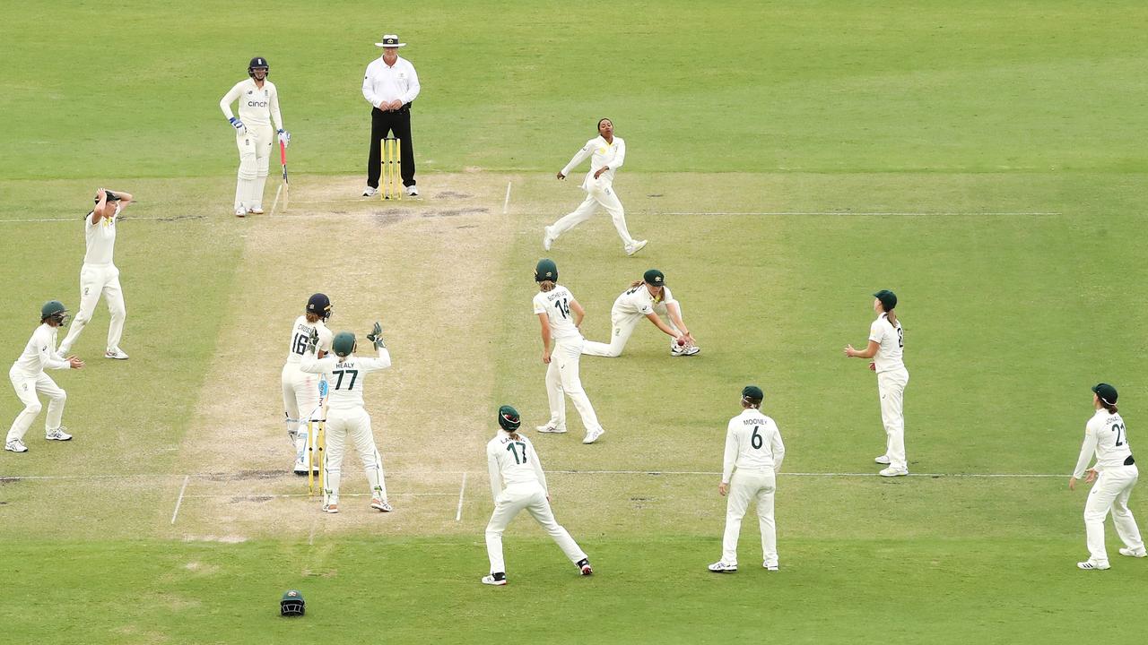 The Ashes Test in Canberra ended in dramatic scenes. Photo by Mark Kolbe/Getty Images