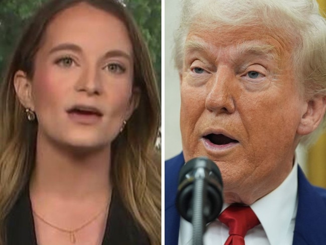 Donald Trump and Megan Casella, the CNBC reporter who asked him about Wall Street's 
