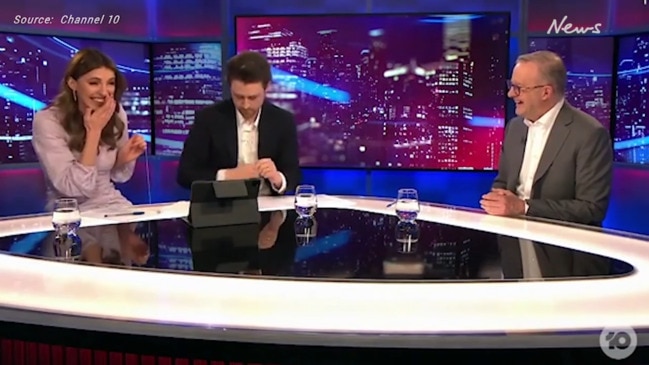 TV presenter drops F-bomb in front of Anthony Albanese (Network 10)