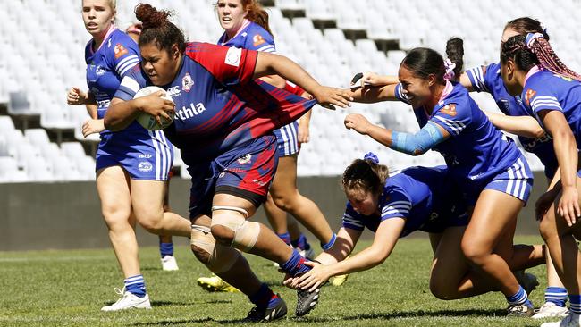 Collegians’ Adi Kelera Turaganivolo with the ball. Picture: John Appleyard