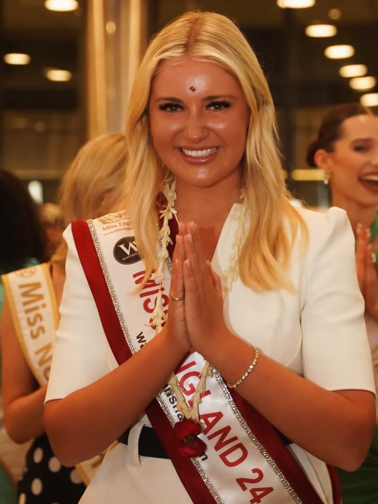 The 24-year-old was in India to attend a publicity event for the annual contest. Picture: Instagram/milla.magee__