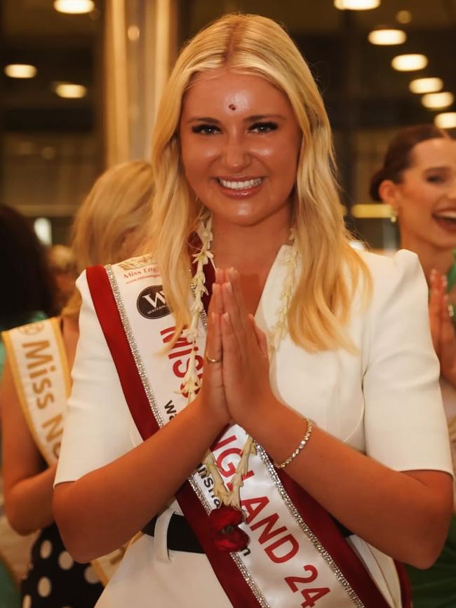 The 24-year-old was in India to attend a publicity event for the annual contest. Picture: Instagram/milla.magee__