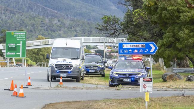 Suspicious death on Montrose Foreshore. Picture: Caroline Tan