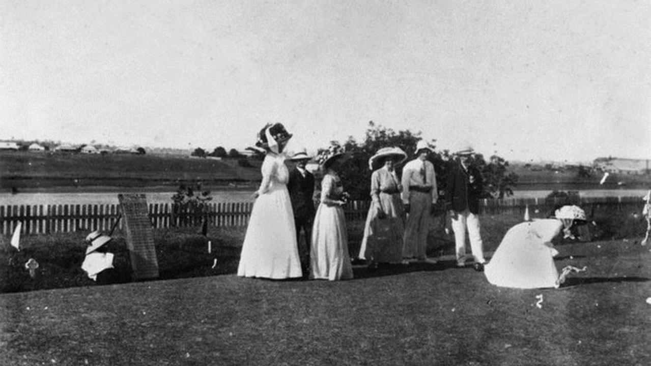 Lawn Bowls, Maryborough, ca. 1907. A classic pastime enjoyed by the Maryborough community in the early 20th century. Source: State Library of Queensland