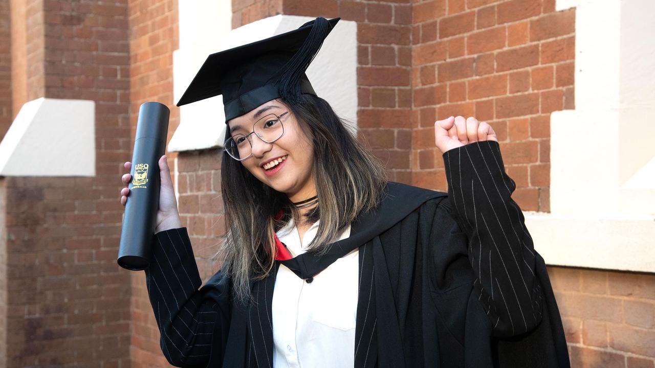 Matilda Brydon graduates with a Bachelor of Information Technology. UniSQ graduation ceremony at Empire Theatre. Wednesday, June 28, 2023