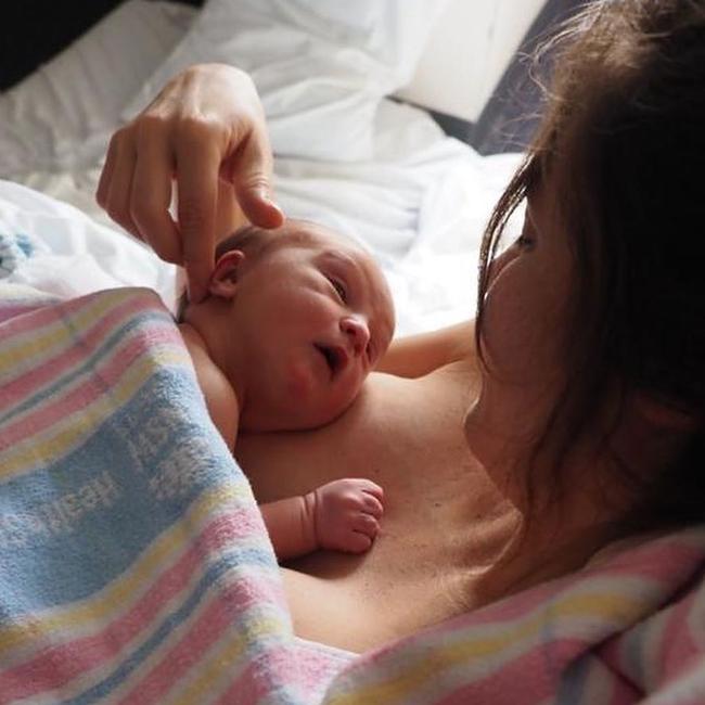 Bonding time for mum and bub. Picture: Instagram