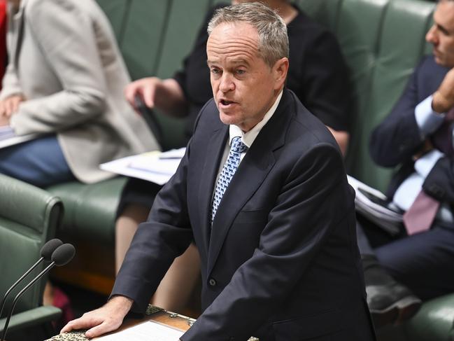 Minister for Government Services of Australia Bill Shorten during Question Time at Parliament House in Canberra. Picture: NCA NewsWire / Martin Ollman.