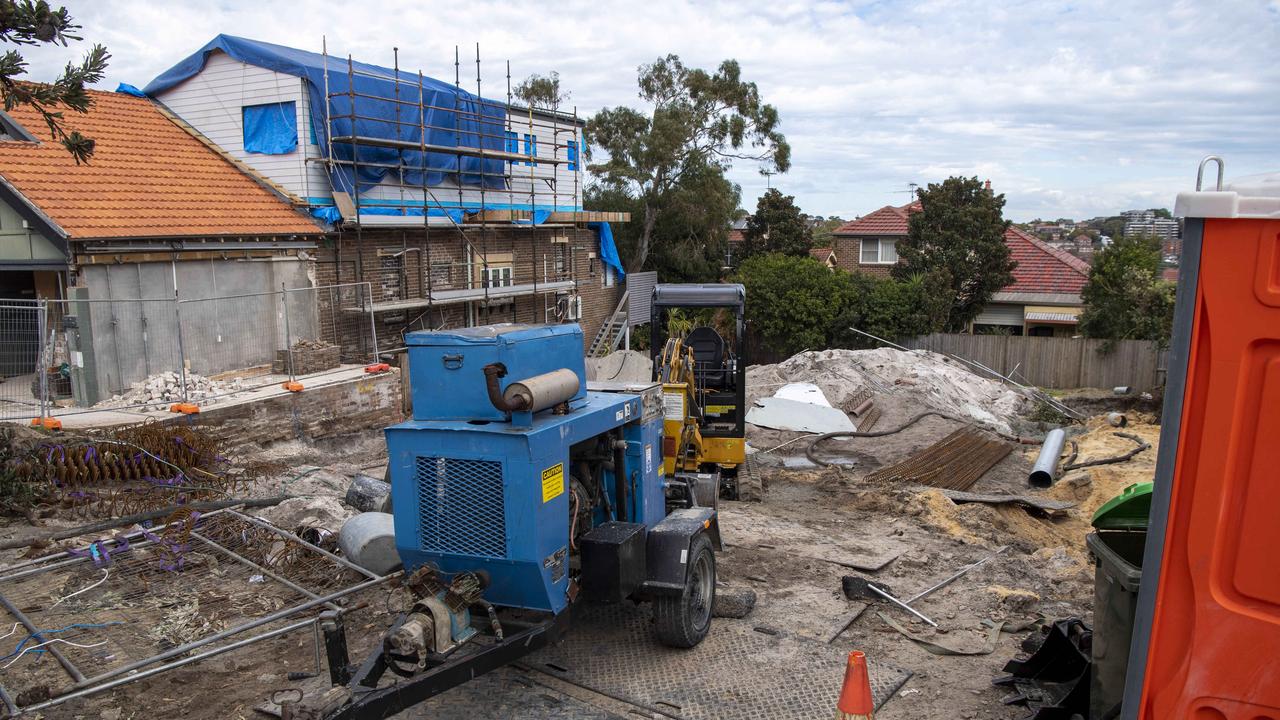 New home builds over a 12-month period are at their lowest point in 12 years. Picture: NewsWire / Simon Bullard.