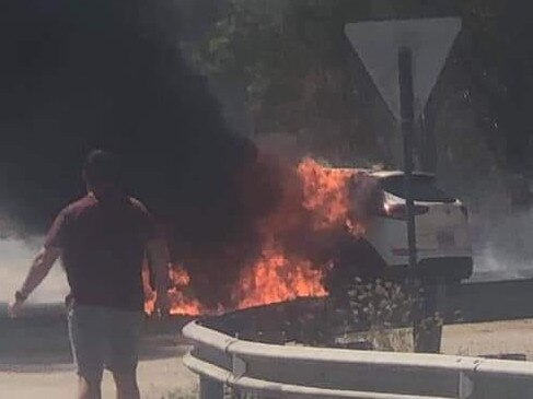 Car fire at Thuringowa Dr. Photo: Facebook