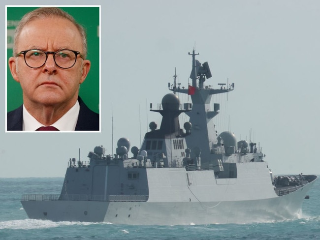 Anthony Albanese and Chinese navy