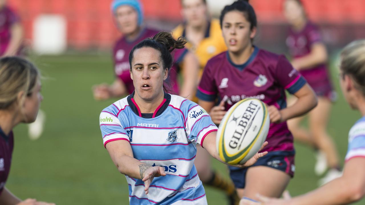 Nella Hake of Roma Echnidas Womens 7s. Picture: Kevin Farmer