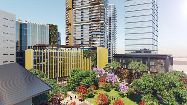 An artist's impression of a university campus in Warwick Lane, Blacktown. Picture: Supplied