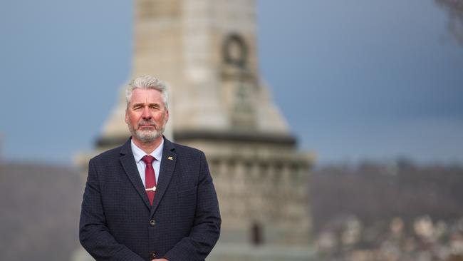 CEO of RSL Tasmania John Hardy at Hobart Cenotaph. Picture: Linda Higginson.