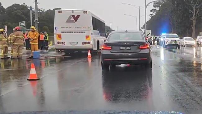 The crash happened in Traralgon on Thursday afternoon. Picture: Latrobe Valley Incidents &amp; Crime Activity/Facebook