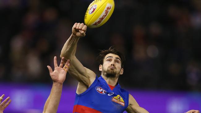 Western Bulldogs hope Easton Wood will still feature in the Marsh Community Series despite a hamstring strain. Picture: Michael Klein.