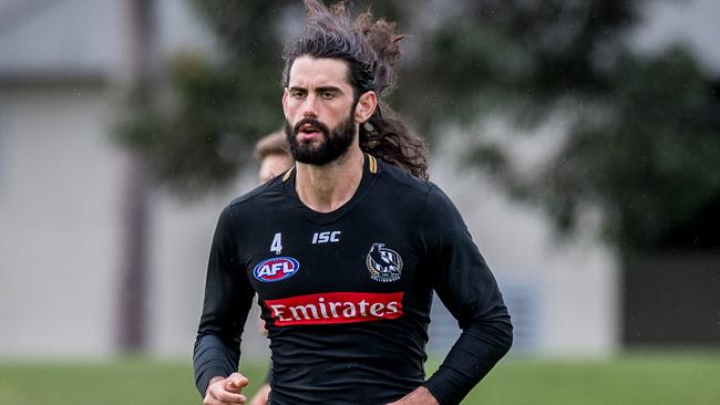 Brodie Grundy at Collingwood training ahead of the Round 14 clash with the Bulldogs