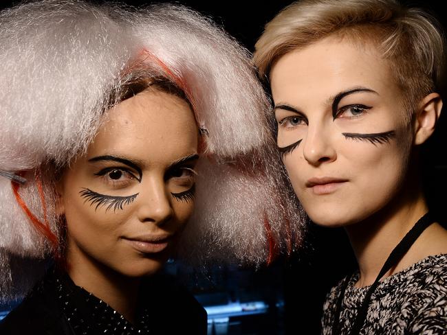 Models backstage at the L'Oreal Professional show in Turkey. Picture: Getty.