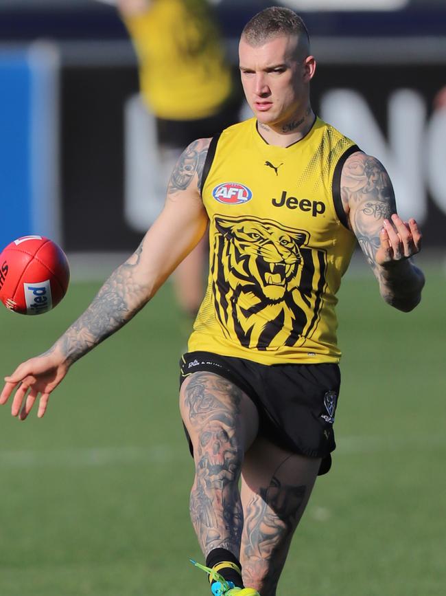 Dustin Martin faces Gold Coast this week. Picture: Alex Coppel