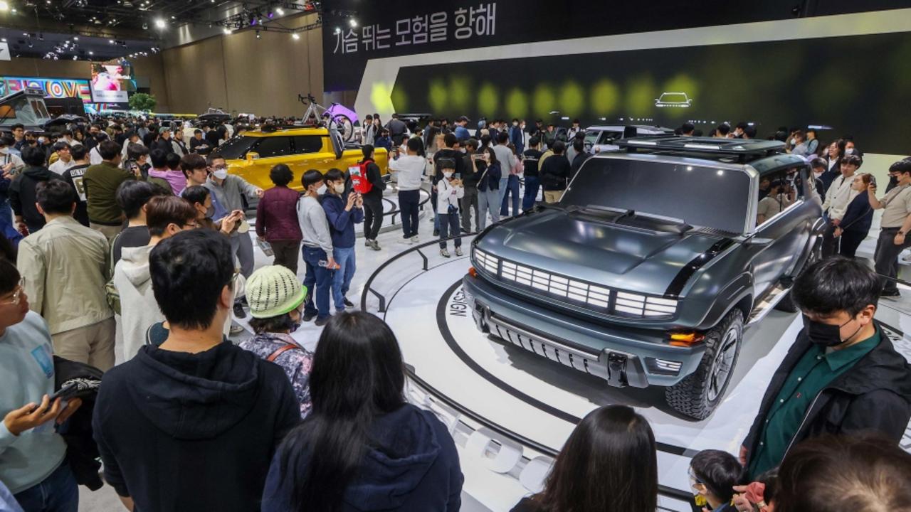 KG Mobility F100 electric SUV. Picture: Seoul Mobility Show.