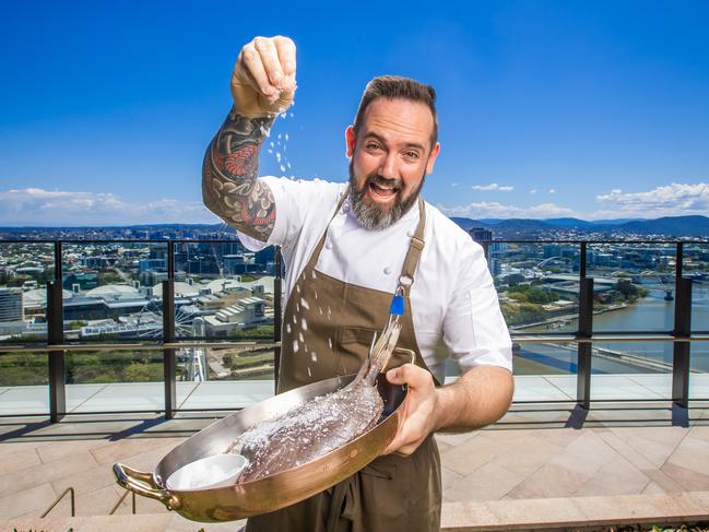 Shayne Mansfield at Queens Wharf Brisbane. Picture: Nigel Hallett