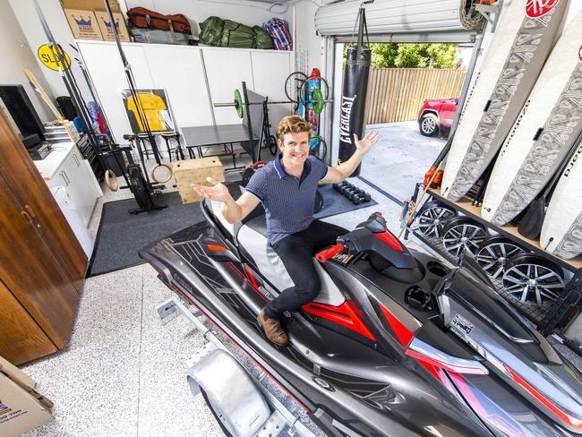 Hamish Jackson poses for a photograph downstairs at M-Space Colmslie, Friday, April 3, 2020 - Picture: Richard Walker