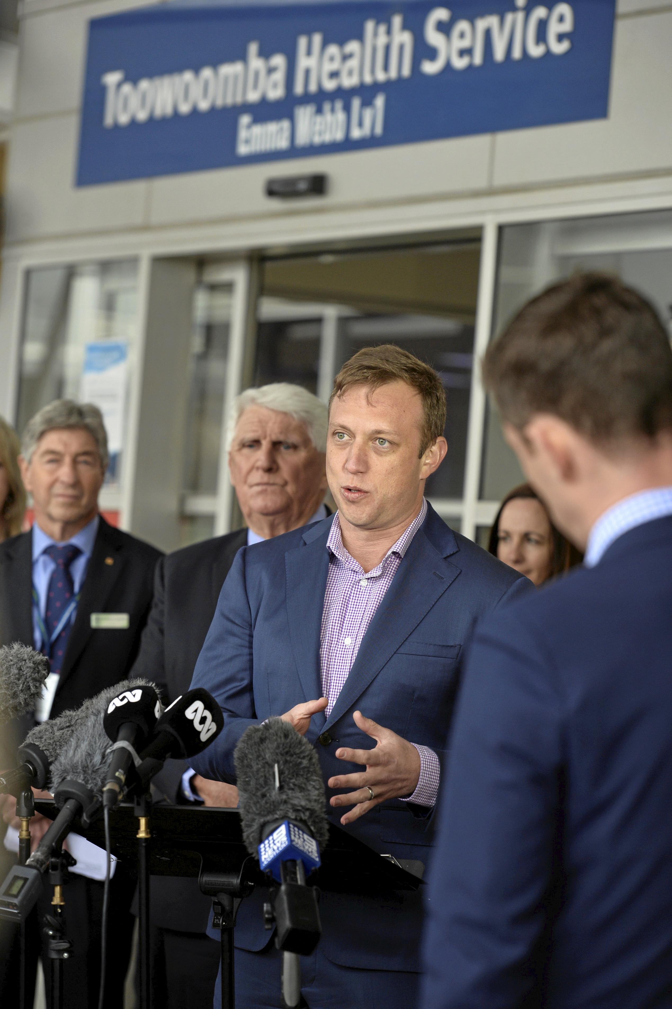 Premier Annastacia Palaszczuk and Minister for Health and Minister for Ambulance Services Dr Steven Miles at Toowoomba Hospital. Cabinet in Toowoomba. September 2018. Picture: Bev Lacey