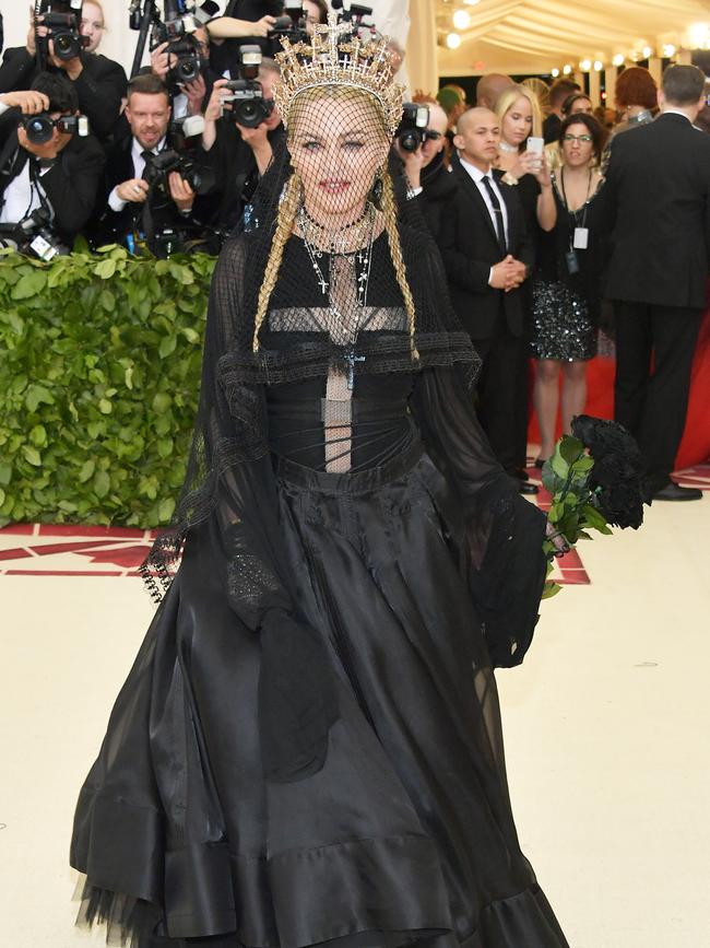 Madonna, you’re supposed to the be queen of fashion. You really, really let us down at the Met Gala. Picture: Neilson Barnard/Getty Images